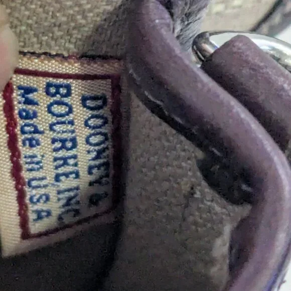 DOONEY & BOURKE Signature Canvas Leather Wristlet Brown & Tan - Picture 7 of 7